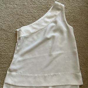 Banana Republic - White one shoulder top.
